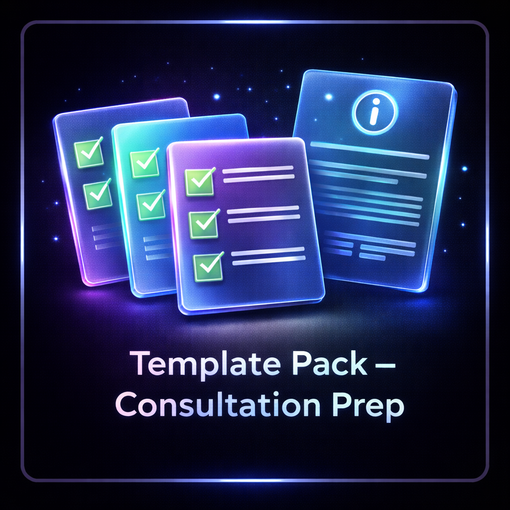 Template Pack – Consultation Prep
